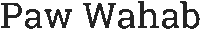 Logo of illustrator's name, Paw Wahab